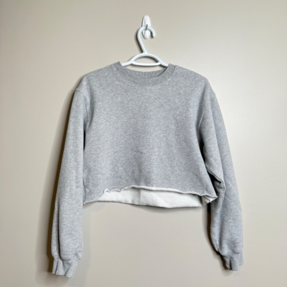 Aritzia Tna Cozy Fleece Perfect Cropped Sweatshirt - Picture 3 of 9